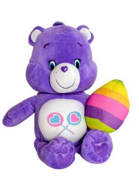 Care Bears Share Bear Easter Egg Purple Jumbo Plush 17" 2015 Lollipops Gift